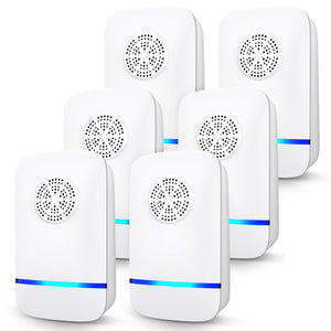 GLOUE Ultrasonic Pest Repeller, 6 Packs, 2020 Upgraded, Electronic Indoor Pest Repellent Plug in for Insects, Mice,Ant, Mosquito, Spider, Rodent, Roach, Mosquito Repellent for Children