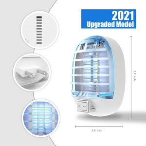 GLOUE Electric Zapper, Bug Zapper Electronic Insect Killer Flies Pests Trap Indoor, Mosquito Killer with Blue Light for Home, Kitchen, Bedroom, Baby Room, Office (6 Packs)